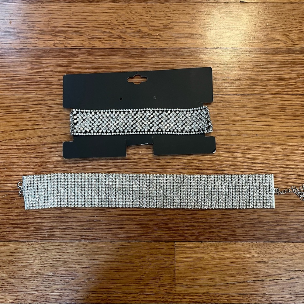 Sparkling Silver Rhinestone Choker